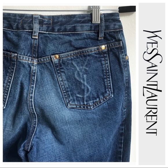 Yves Saint Laurent | Jeans | Ysl Yves Saint Laurent Rive Gauche Jeans  Embossed | Poshmark